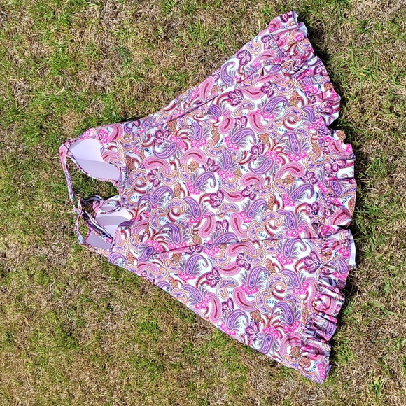 Pink Paisley 2 Piece Bathing Suit NWOT - Picture 4 of 9